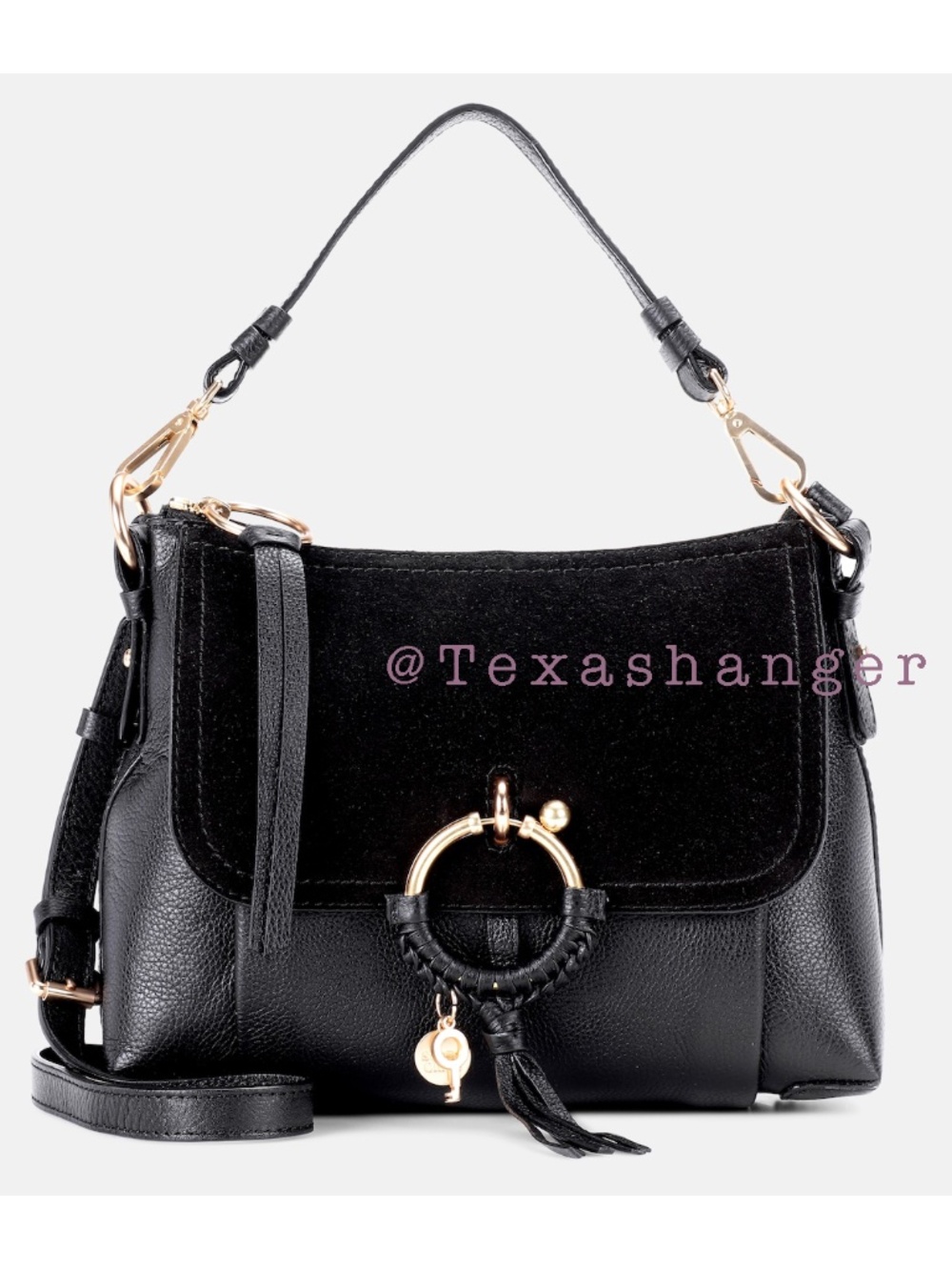 NWT See by Chloe Joan leather shoulder bag Black
